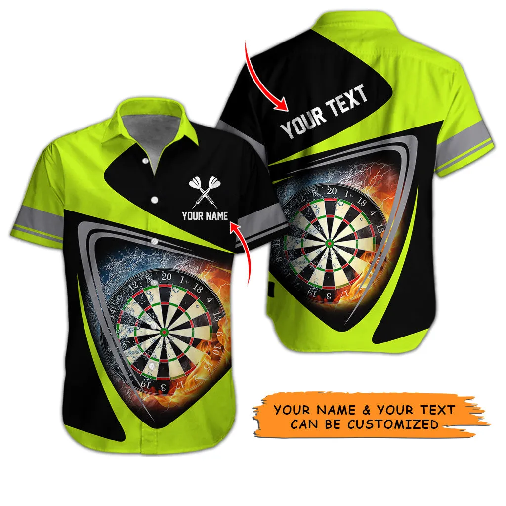 Customized Name & Text Darts Hawaiian Shirt, Darts In Flame Personalized Darts Hawaiian Shirts - Gift For Darts Lovers, Darts Players Uniforms - Image 4