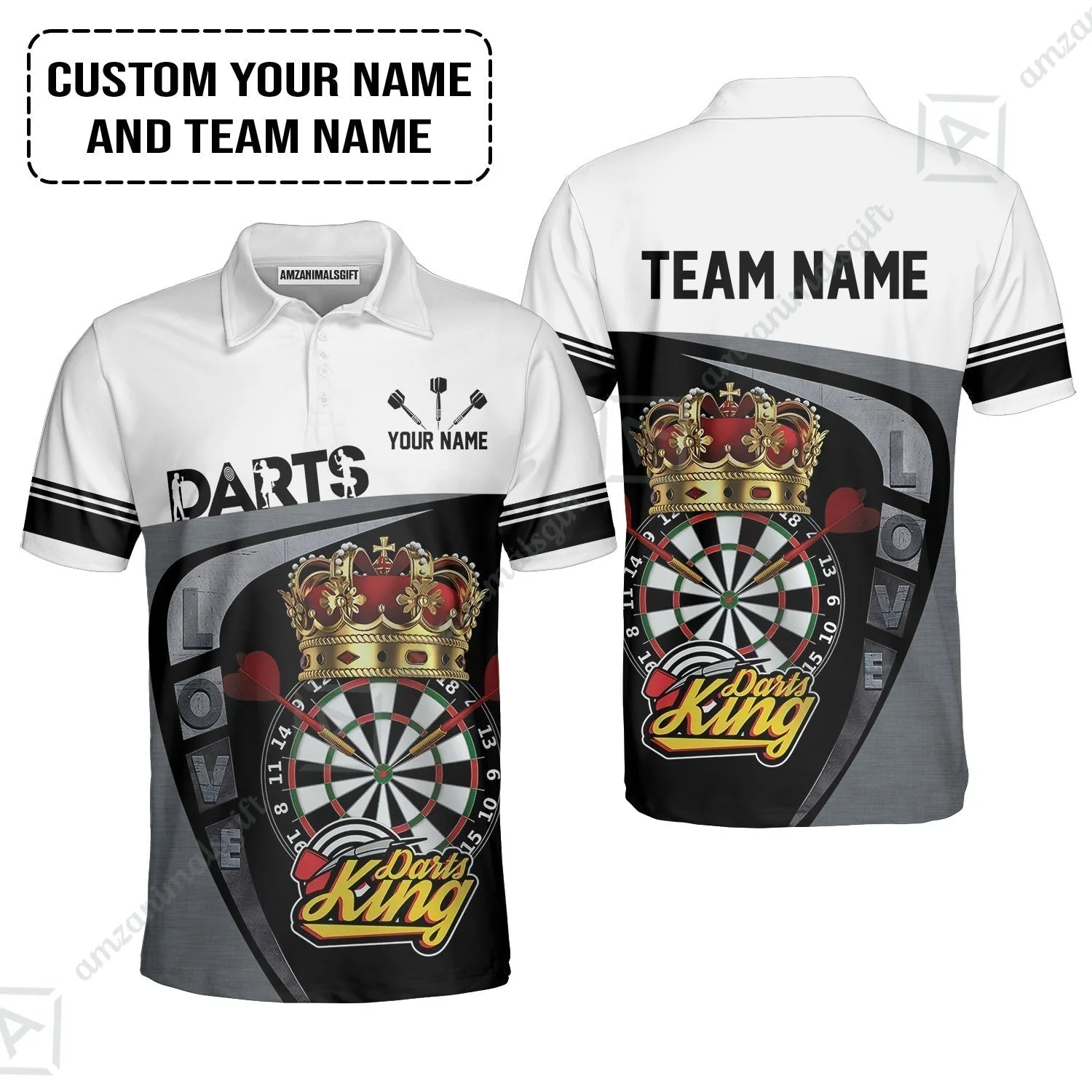 Customized Name & Text Darts Hawaiian Shirt, Darts King Personalized Name Darts Uniforms Hawaiian Shirt - Image 7