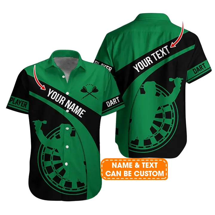 Customized Name & Text Darts Hawaiian Shirt, Darts Player Personalized Darts Hawaiian Shirts - Gift For Darts Lovers, Darts Players Uniforms - Image 2