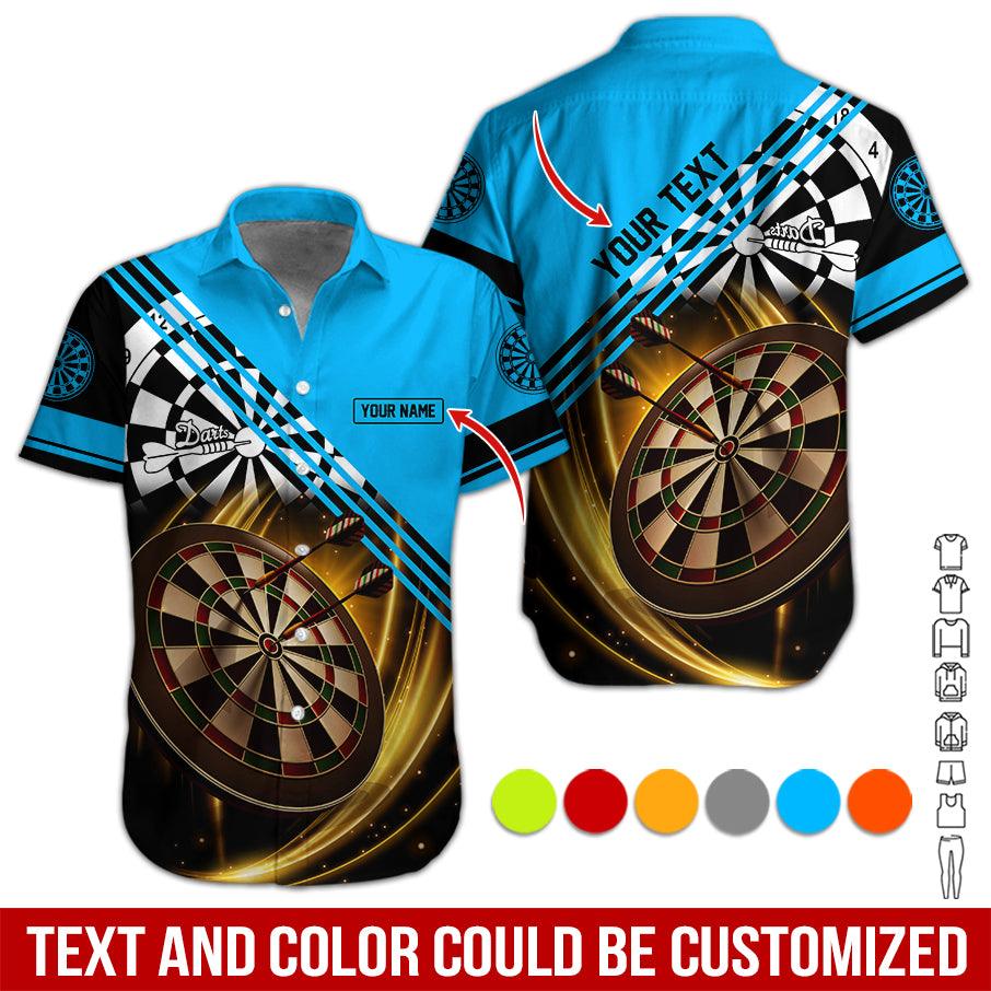 Customized Name & Text Darts Hawaiian Shirt, I Love Darts Personalized Darts Hawaiian Shirts - Gift For Darts Lovers, Darts Players Uniforms - Image 2