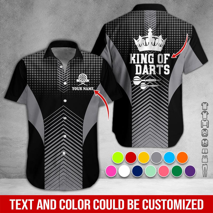 Customized Name & Text Darts Hawaiian Shirt, King Of Darts Personalized Darts Hawaiian Shirts - Gift For Darts Lovers, Darts Players Uniforms - Image 2