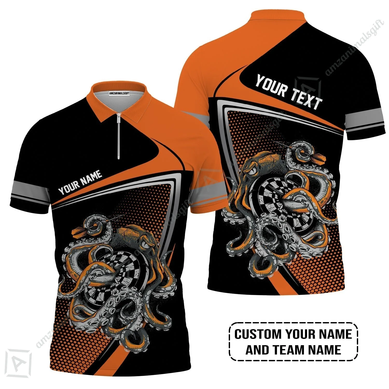 Customized Name & Text Darts Hawaiian Shirt, Personalized Darts And Octopus Hawaiian Shirt - Image 5