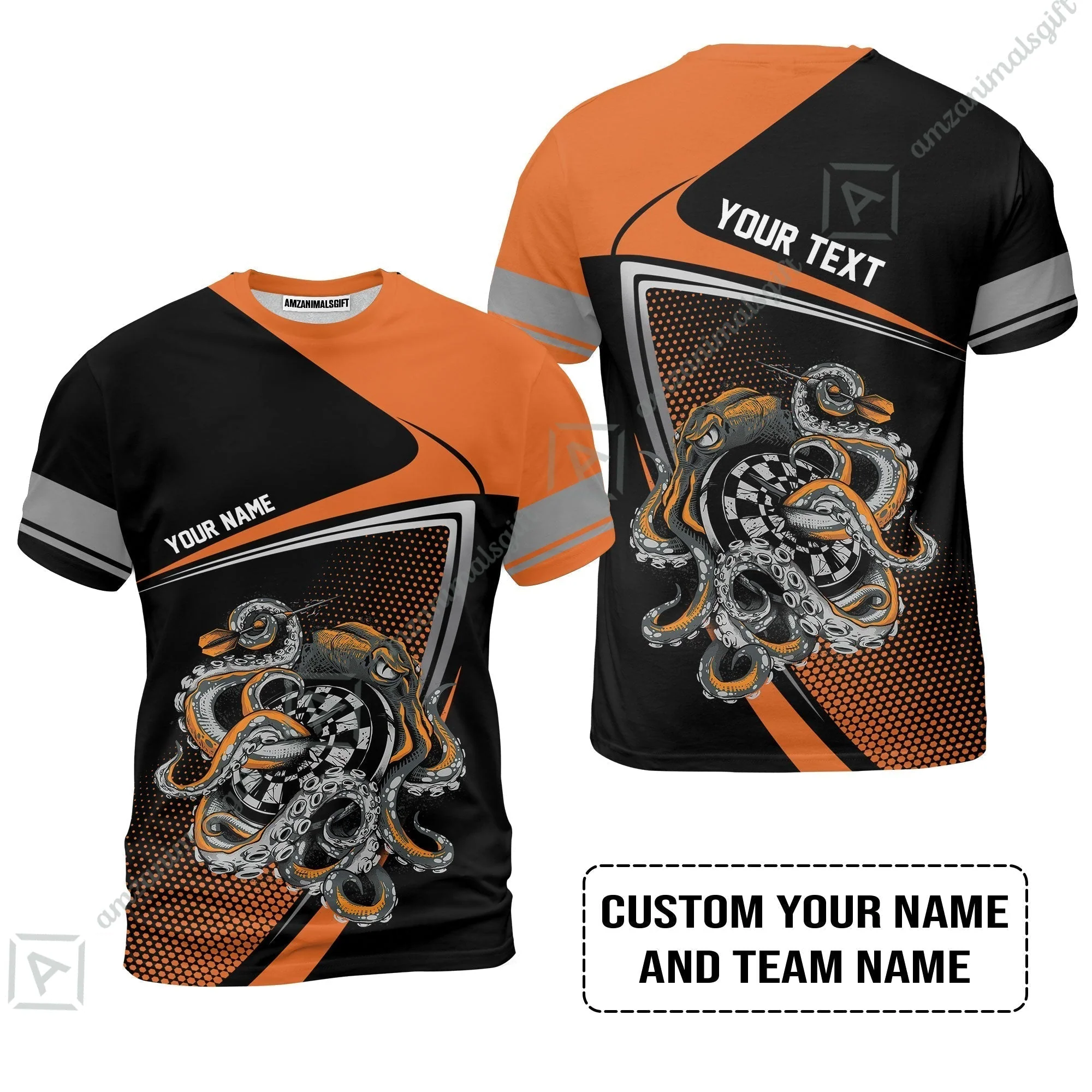Customized Name & Text Darts Hawaiian Shirt, Personalized Darts And Octopus Hawaiian Shirt - Image 8