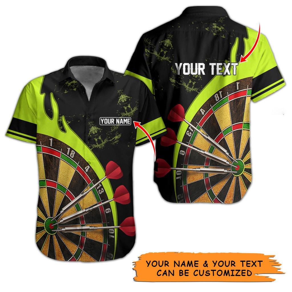 Customized Name & Text Darts Hawaiian Shirt, Personalized Darts Target Hawaiian Shirts - Gift For Darts Lovers, Darts Players Uniforms - Image 5
