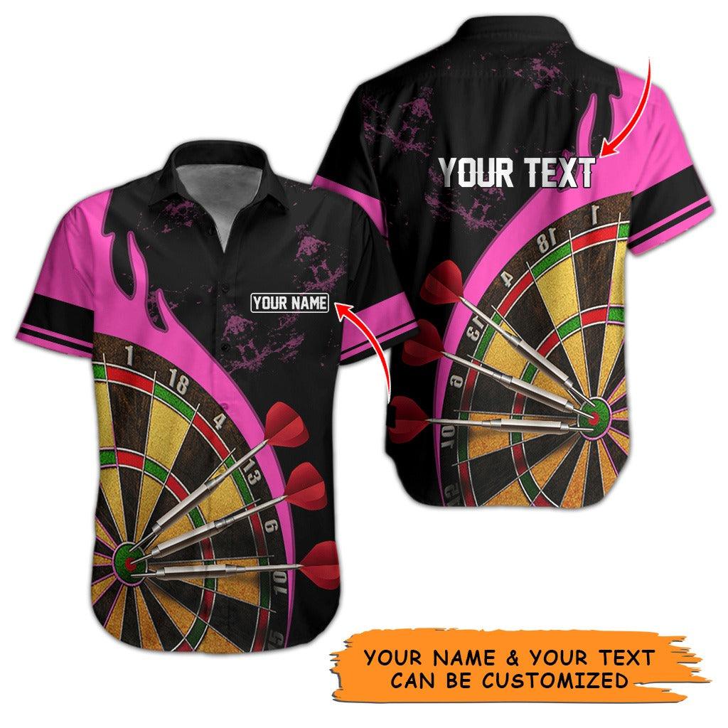 Customized Name & Text Darts Hawaiian Shirt, Personalized Darts Target Hawaiian Shirts - Gift For Darts Lovers, Darts Players Uniforms - Image 7