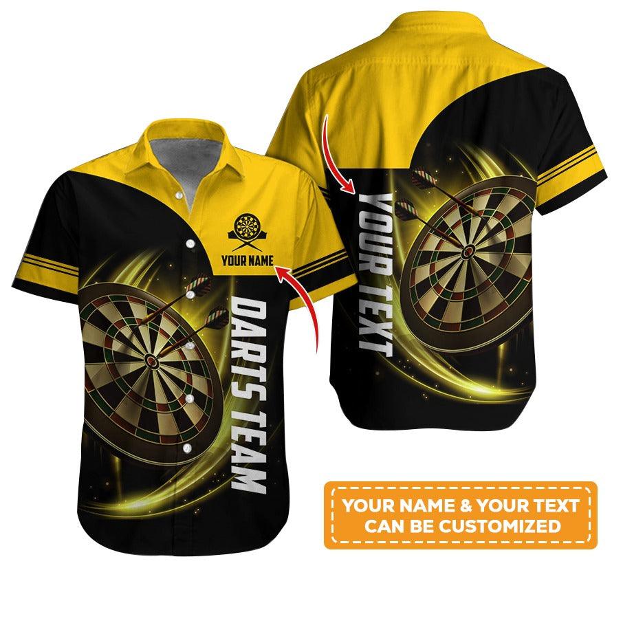 Customized Name & Text Darts Hawaiian Shirt, Personalized Darts Team Hawaiian Shirts For Summer - Gift For Darts Lovers, Darts Players Uniforms - Image 2