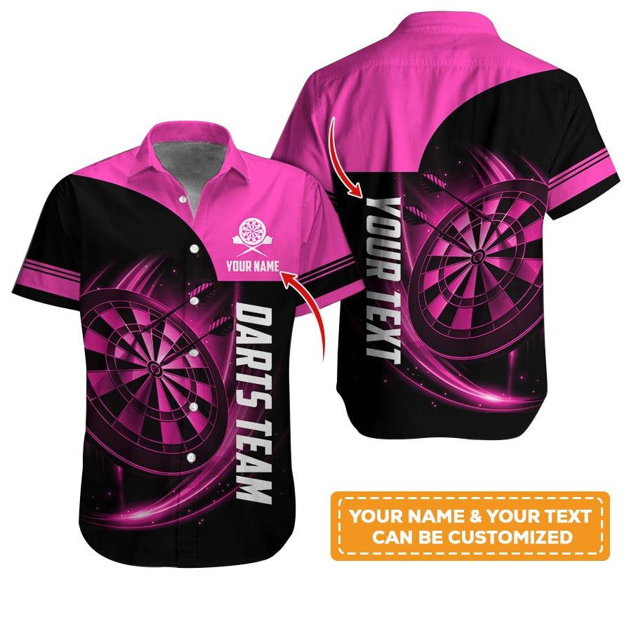 Customized Name & Text Darts Hawaiian Shirt, Personalized Darts Team Hawaiian Shirts For Summer - Gift For Darts Lovers, Darts Players Uniforms - Image 3