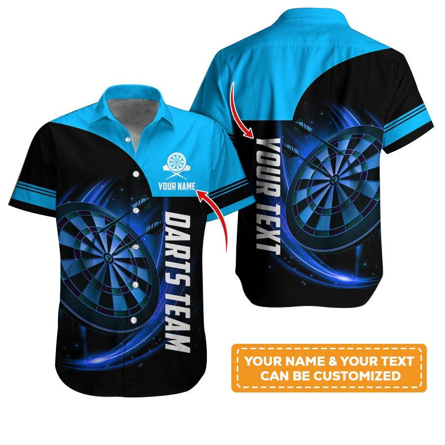 Customized Name & Text Darts Hawaiian Shirt, Personalized Darts Team Hawaiian Shirts For Summer - Gift For Darts Lovers, Darts Players Uniforms - Image 9
