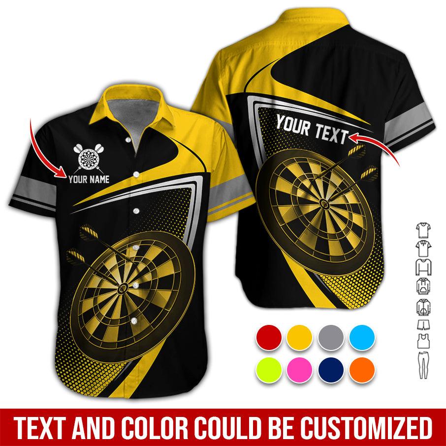 Customized Name & Text Darts Hawaiian Shirt, Personalized Love Darts Hawaiian Shirts - Gift For Darts Lovers, Darts Players Uniforms - Image 2