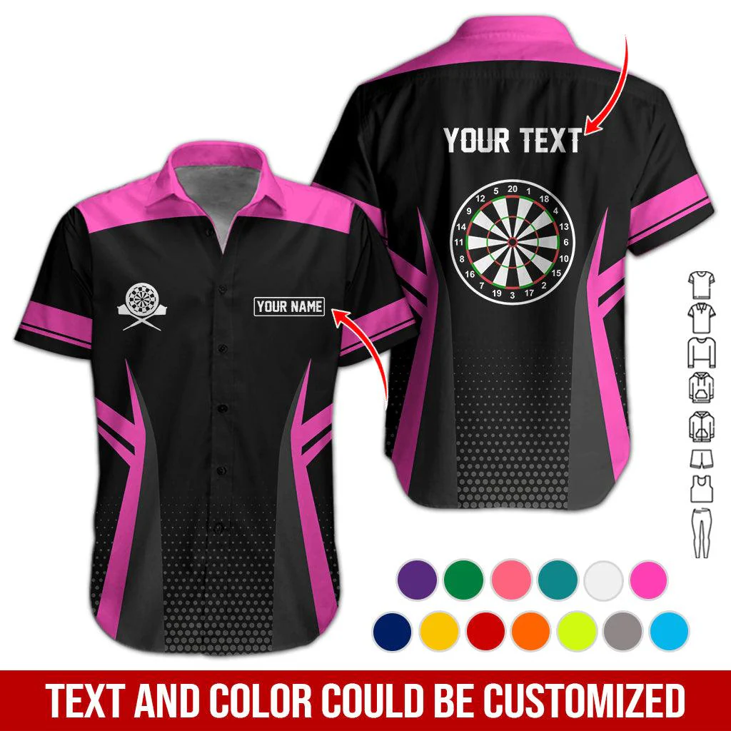 Customized Name & Text Darts Hawaiian Shirt, Personalized Name Darts Hawaiian Shirts - Gift For Darts Lovers, Darts Players Uniforms - Image 10