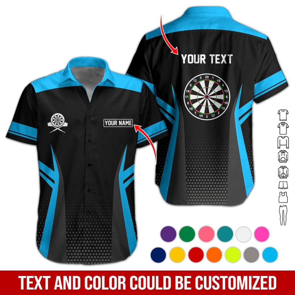Customized Name & Text Darts Hawaiian Shirt, Personalized Name Darts Hawaiian Shirts - Gift For Darts Lovers, Darts Players Uniforms - Image 5