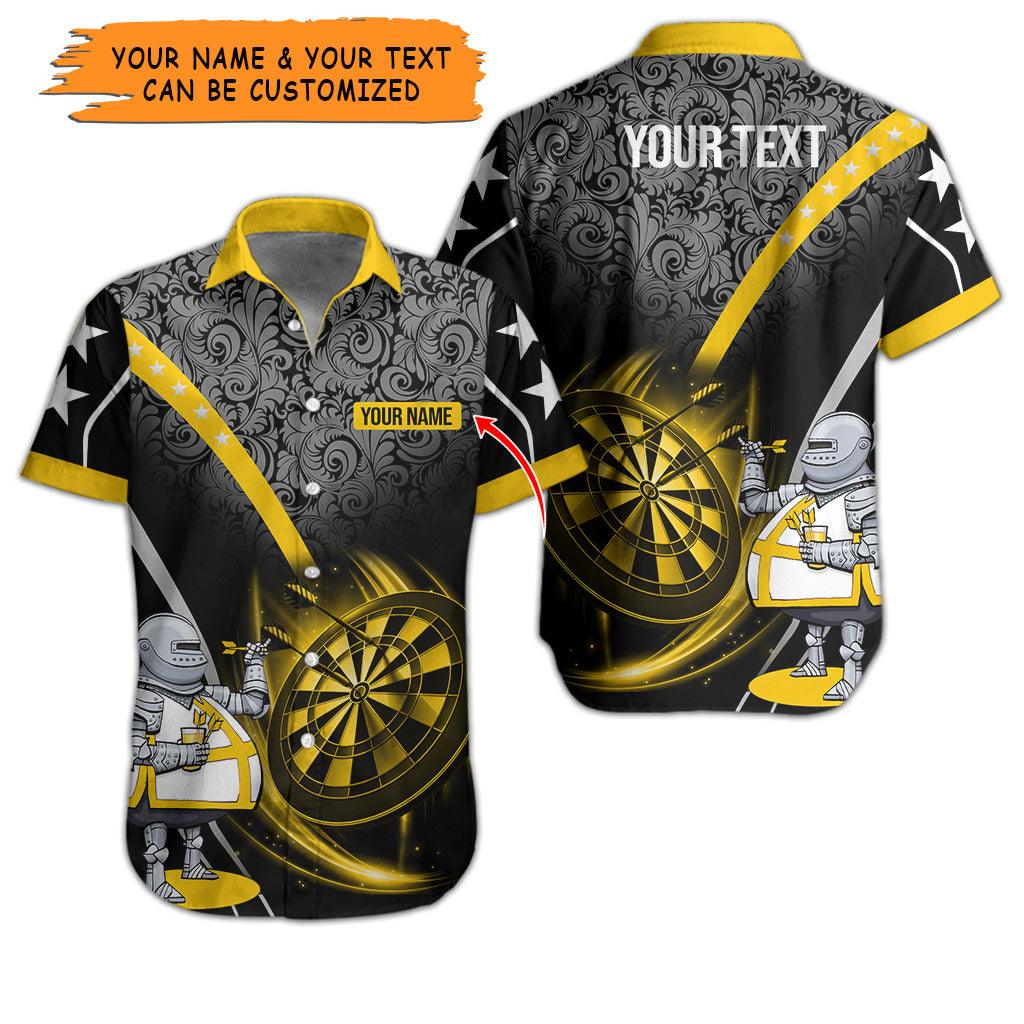 Customized Name & Text Darts Hawaiian Shirt, Personalized Name Darts Throwing Dad Hawaiian Shirts - Gift For Darts Lovers, Darts Players Uniforms