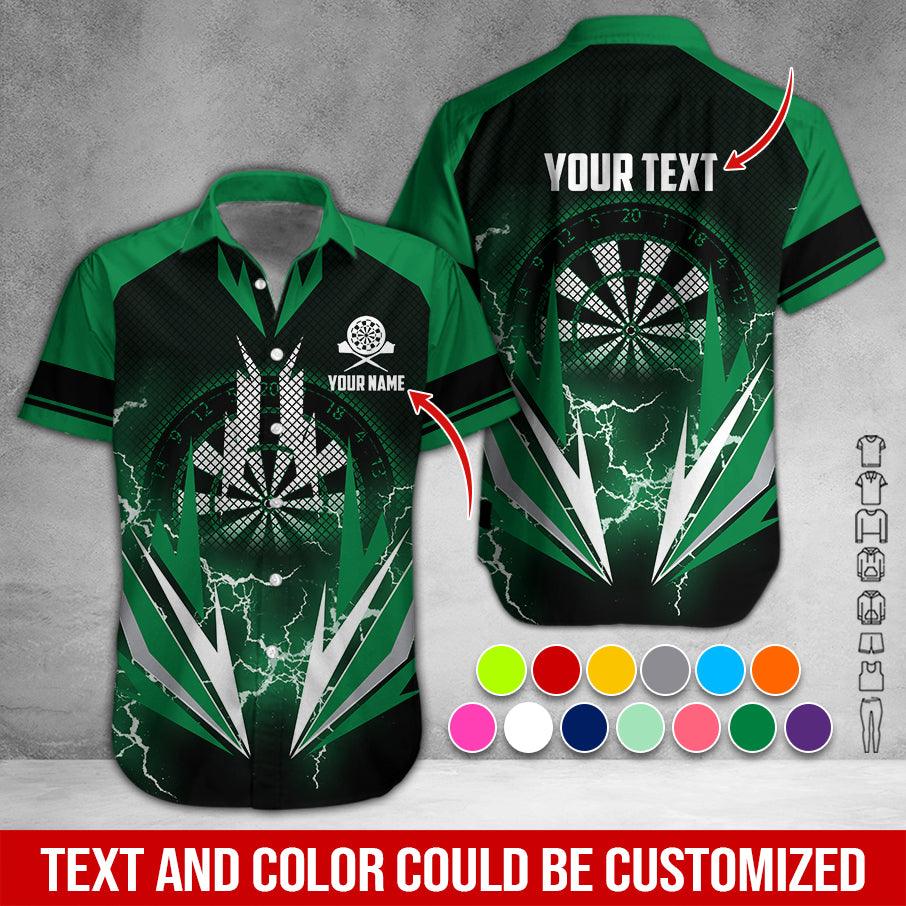 Customized Name & Text Darts Hawaiian Shirt, Thunder Lighting Darts Personalized Darts Hawaiian Shirts - Gift For Darts Lovers, Darts Players Uniforms - Image 4