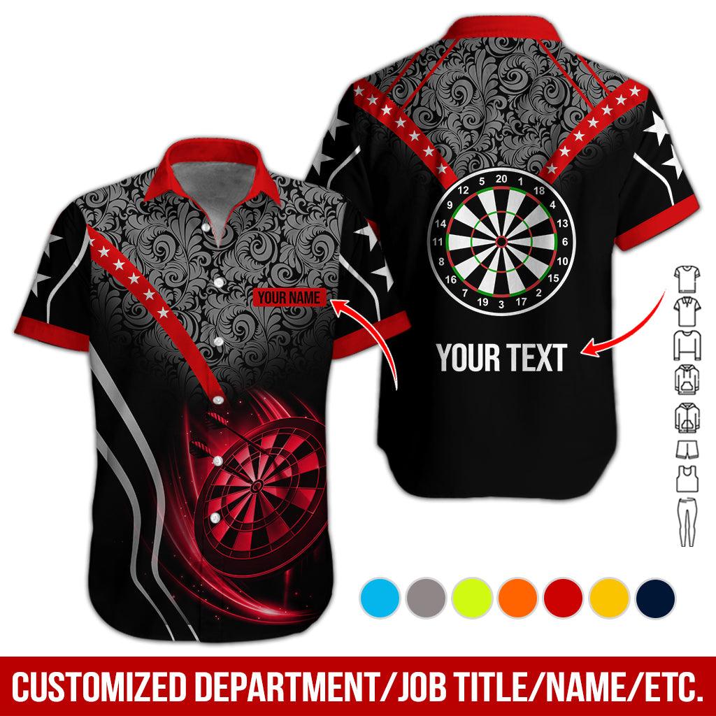Customized Name & Text Darts Hawaiian Shirts, Personalized Name Darts Team Aloha Shirt For Men & Women - Gift For Darts Lovers, Darts Players