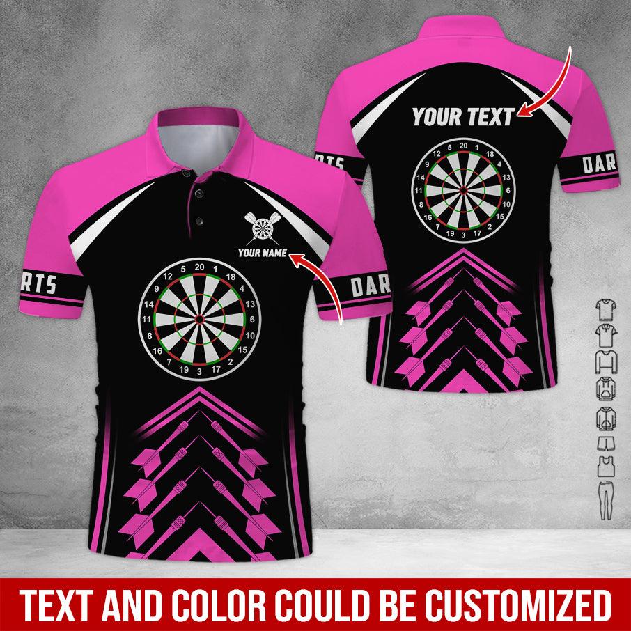 Customized Name & Text Darts Polo Shirts, Personalized Name Darts Team Uniforms Polo Shirt For Men & Women - Gift For Darts Lovers, Darts Players - Image 3