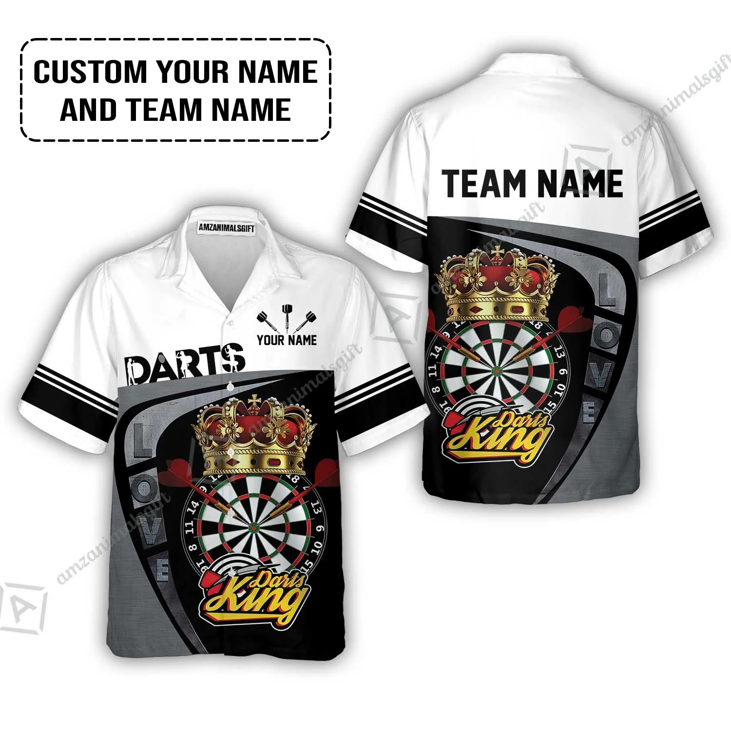 Customized Name & Text Darts Hoodie, Darts King Personalized Name Darts Uniforms Hoodie - Image 7