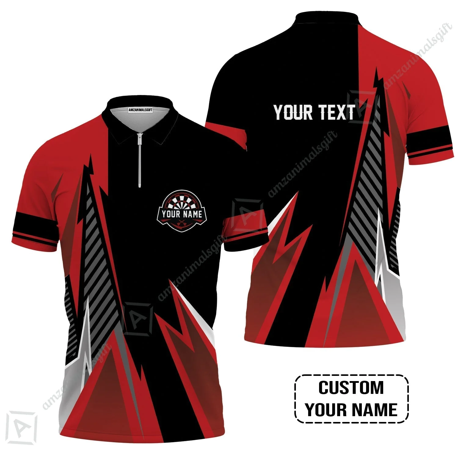 Customized Name & Text Darts Hoodie, Personalized Name Darts Hoodie - Image 3