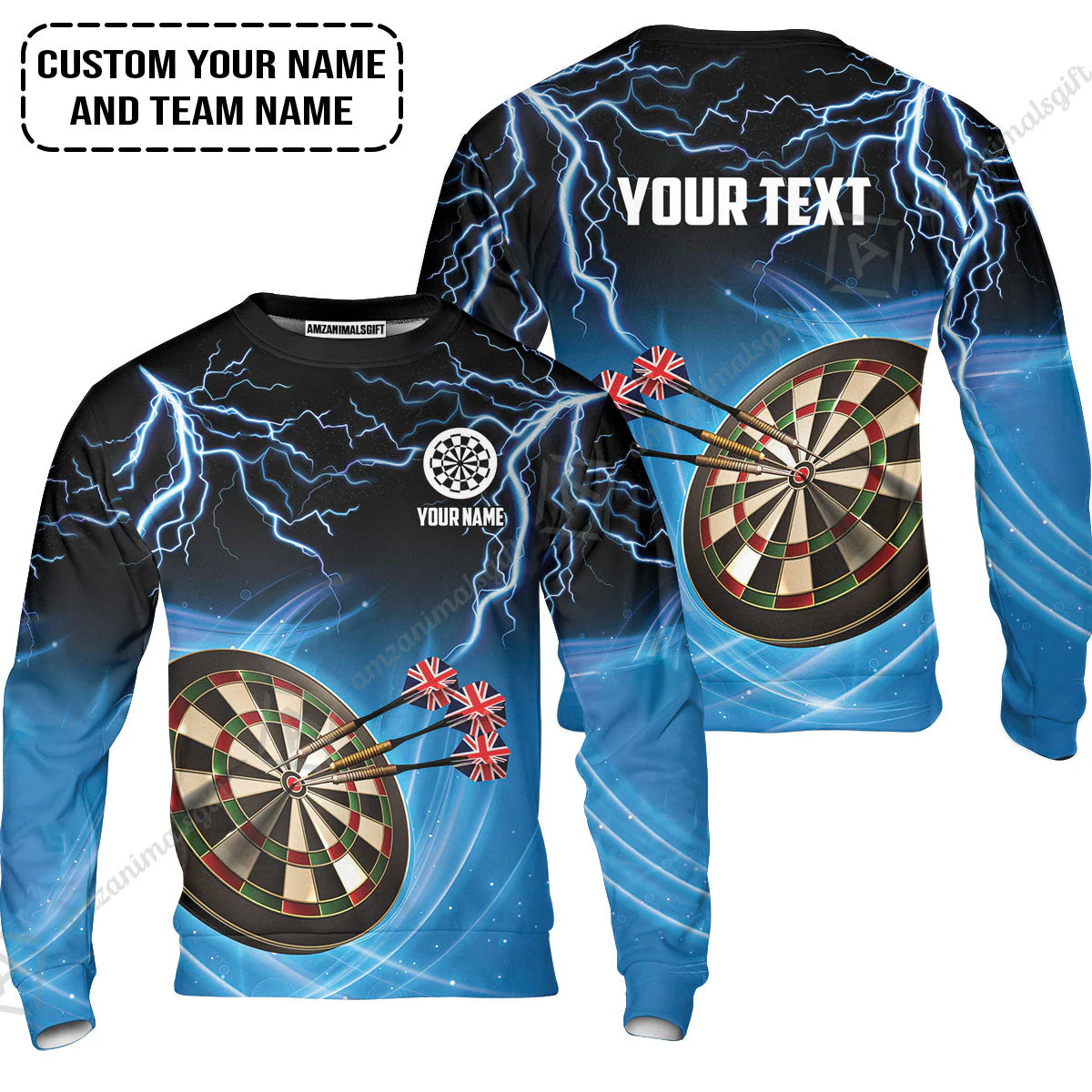 Customized Name & Text Darts Long Polo Shirt, Kingdom of England Darts Personalized Darts Long Polo Shirt - Image 6