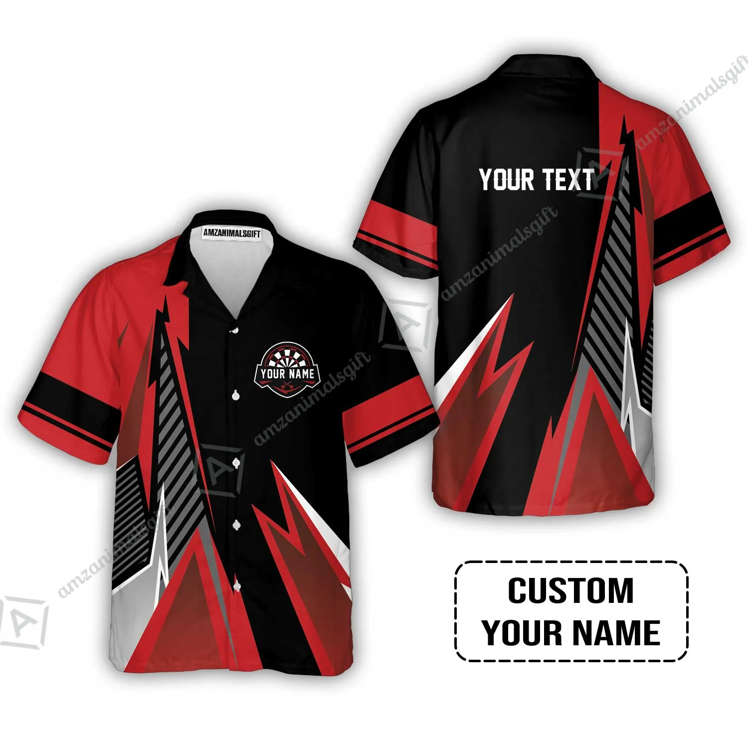 Customized Name & Text Darts Long Polo Shirt, Personalized Name Darts Long Polo Shirt - Image 8