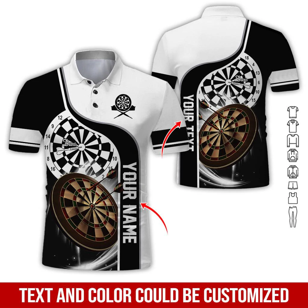 Customized Name & Text Darts Polo Shirt, Darts Personalized Name Polo Shirt For Men - Perfect Gift For Darts Lovers, Darts Players, Darts Team - Image 11