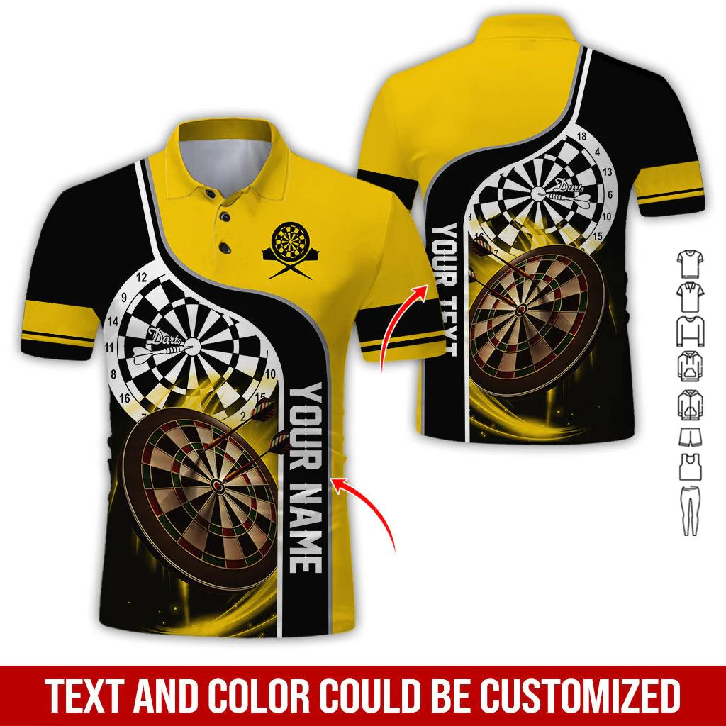 Customized Name & Text Darts Polo Shirt, Darts Personalized Name Polo Shirt For Men - Perfect Gift For Darts Lovers, Darts Players, Darts Team - Image 12