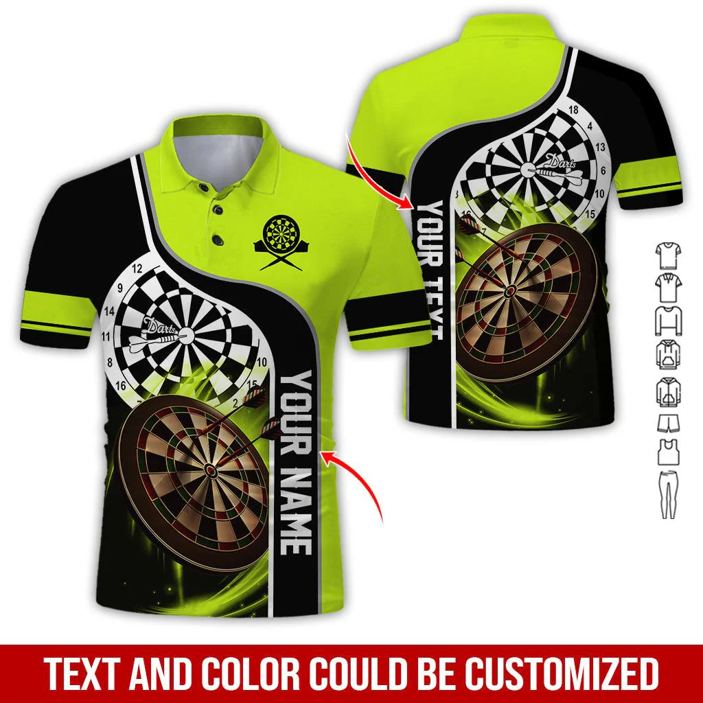 Customized Name & Text Darts Polo Shirt, Darts Personalized Name Polo Shirt For Men - Perfect Gift For Darts Lovers, Darts Players, Darts Team - Image 5