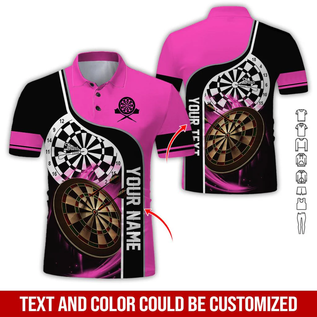 Customized Name & Text Darts Polo Shirt, Darts Personalized Name Polo Shirt For Men - Perfect Gift For Darts Lovers, Darts Players, Darts Team - Image 7