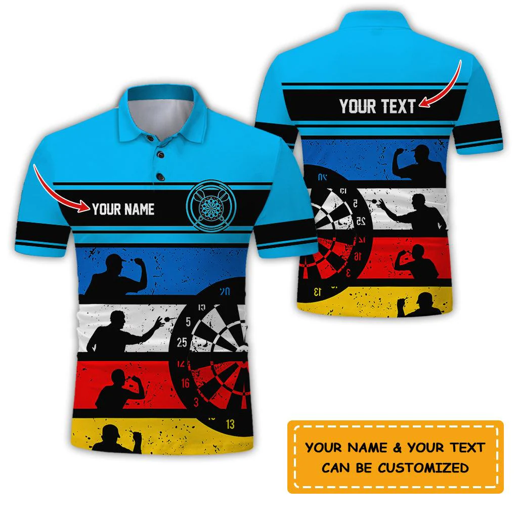 Customized Name & Text Darts Polo Shirt, I Play Darts Personalized Darts Uniforms Polo Shirt For Men - Perfect Gift For Darts Lovers, Darts Team Players - Image 2