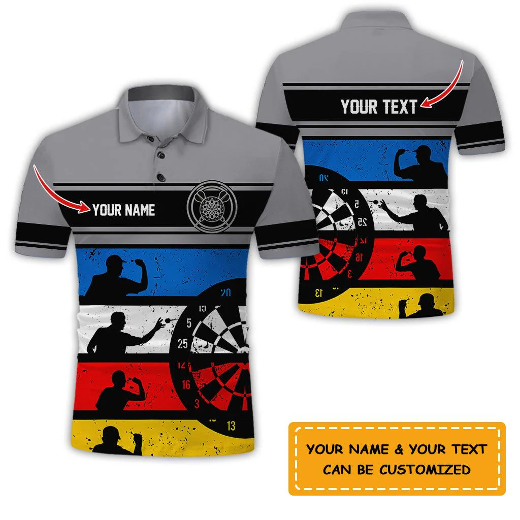Customized Name & Text Darts Polo Shirt, I Play Darts Personalized Darts Uniforms Polo Shirt For Men - Perfect Gift For Darts Lovers, Darts Team Players - Image 3