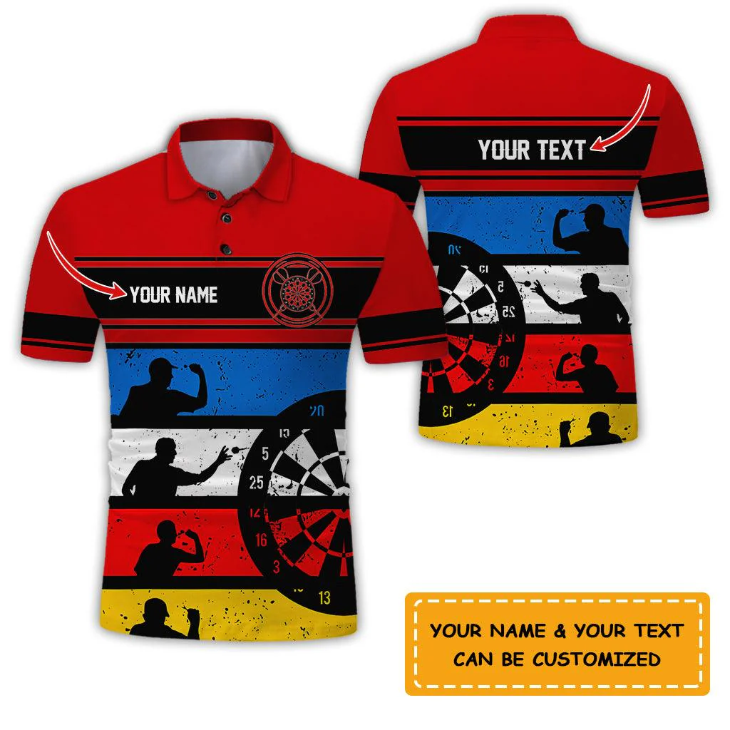 Customized Name & Text Darts Polo Shirt, I Play Darts Personalized Darts Uniforms Polo Shirt For Men - Perfect Gift For Darts Lovers, Darts Team Players - Image 5