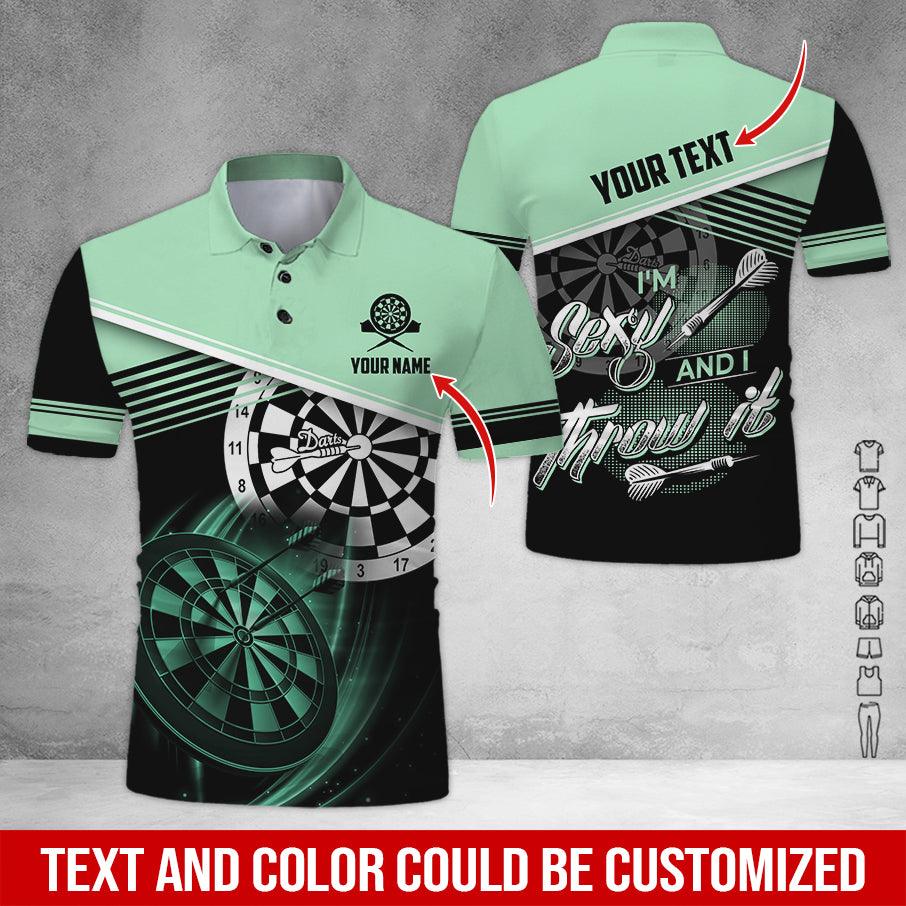 Customized Name & Text Darts Polo Shirt, I'm Sexy And I Throw It Personalized Darts Polo Shirt For Men - Perfect Gift For Darts Lovers, Darts Players - Image 10