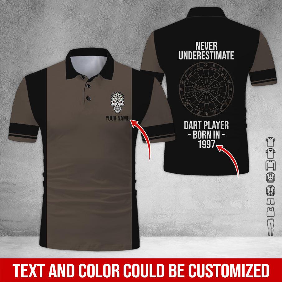 Customized Name & Text Darts Polo Shirt, Personalized Birth Years Darts Uniforms Polo Shirt For Men - Perfect Gift For Darts Lovers, Darts Players - Image 8