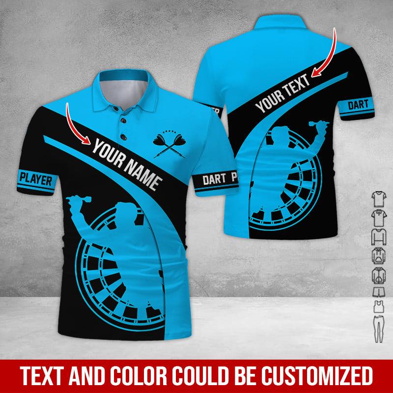 Customized Name & Text Darts Polo Shirt, Personalized Darts Player Polo Shirt For Men - Perfect Gift For Darts Lovers, Darts Team - Image 2