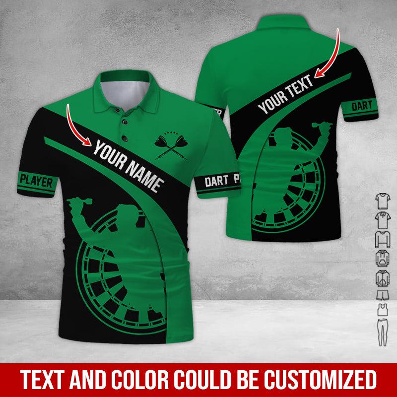 Customized Name & Text Darts Polo Shirt, Personalized Darts Player Polo Shirt For Men - Perfect Gift For Darts Lovers, Darts Team - Image 4