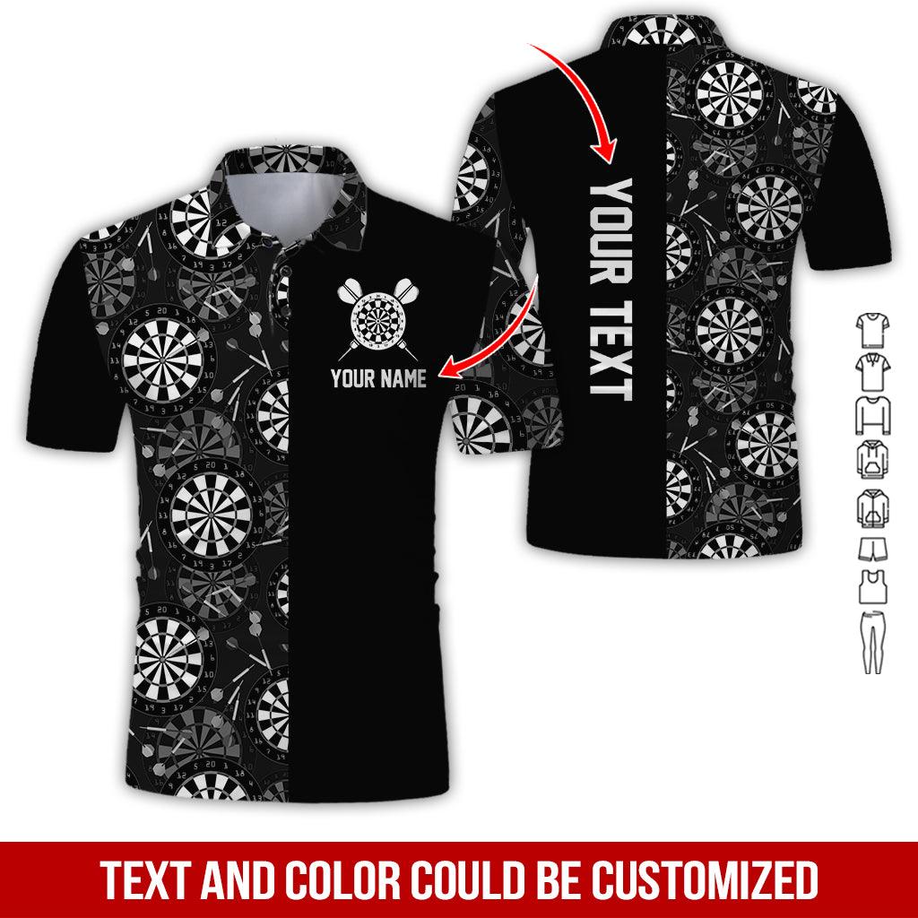 Customized Name & Text Darts Polo Shirt, Personalized Darts Polo Shirt For Men - Perfect Gift For Darts Lovers, Darts Team, Darts Players - Image 3