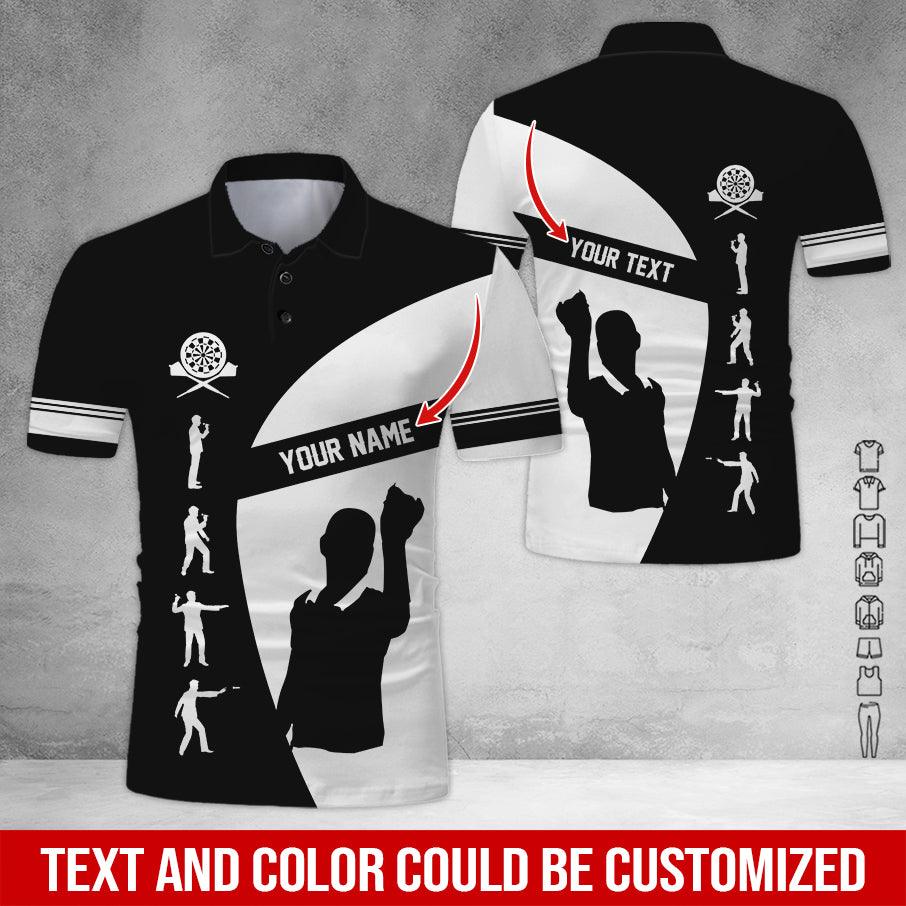 Customized Name & Text Darts Polo Shirt, Personalized Darts Polo Shirt For Men - Perfect Gift For Darts Lovers, Darts Team Players - Image 3