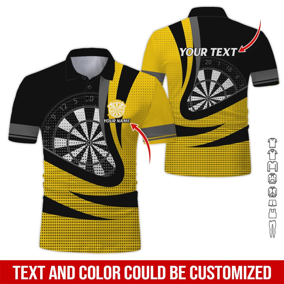 Customized Name & Text Darts Polo Shirt, Personalized Name Dartboard Polo Shirt For Men - Perfect Gift For Darts Lovers, Darts Team Players - Image 4