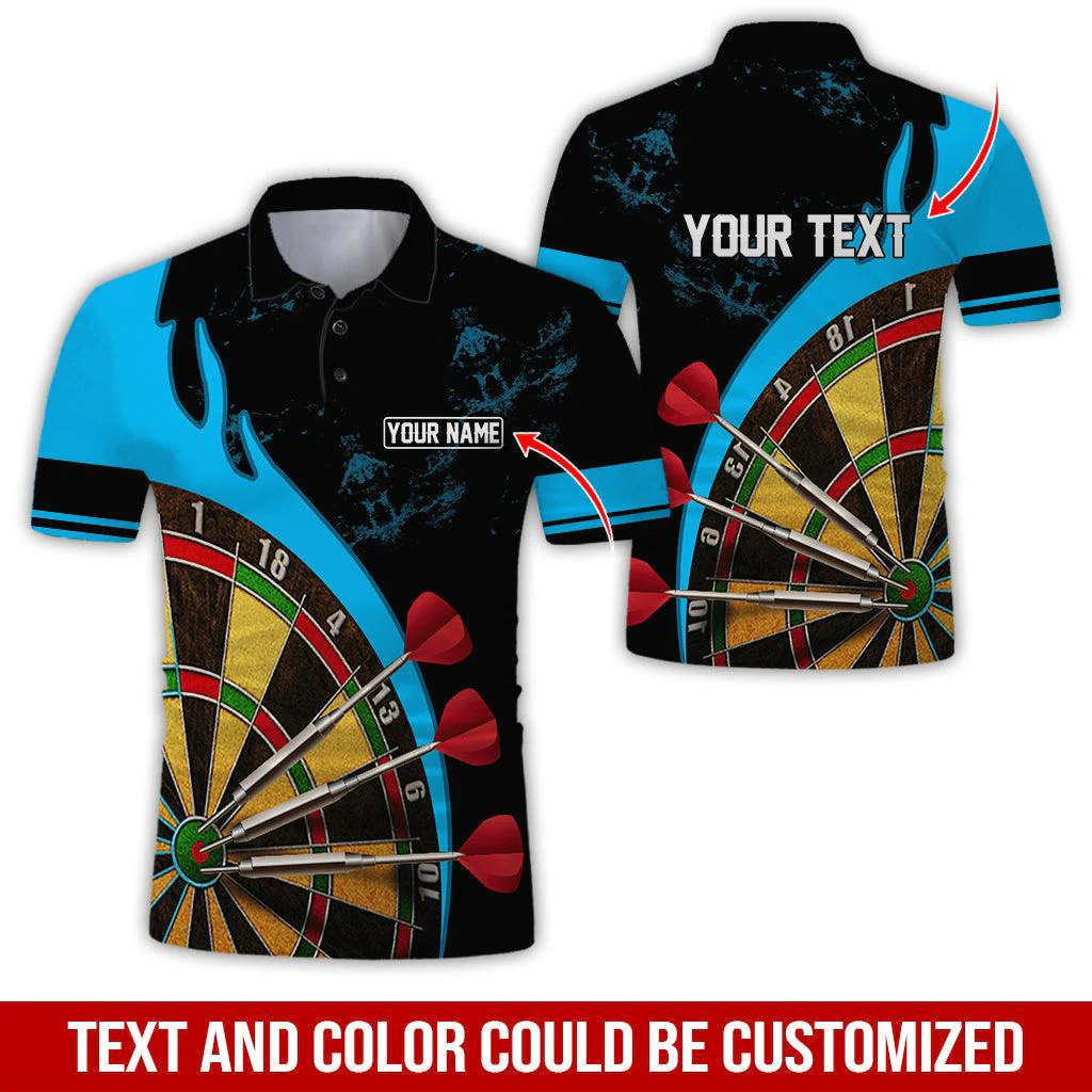Customized Name & Text Darts Polo Shirt, Personalized Name Dartboard Uniforms Polo Shirt For Men - Perfect Gift For Darts Lovers, Darts Team Players - Image 10