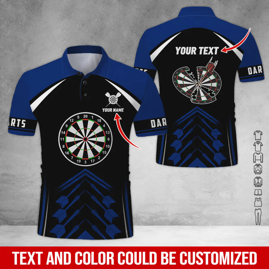 Customized Name & Text Darts Polo Shirt, Personalized Name Darts Is My Life Polo Shirt For Men - Perfect Gift For Darts Lovers, Darts Players - Image 5