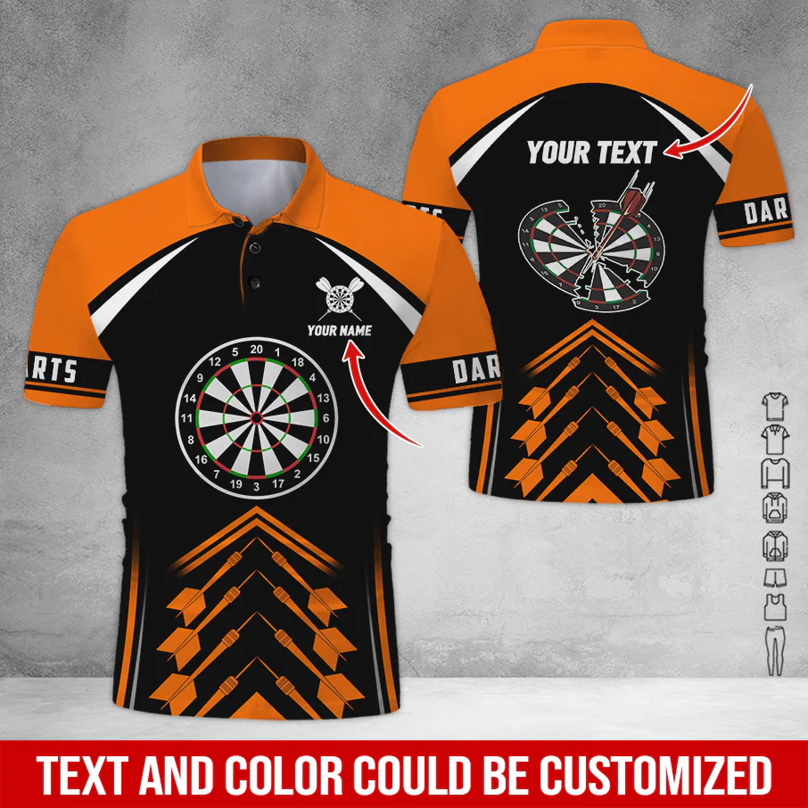 Customized Name & Text Darts Polo Shirt, Personalized Name Darts Is My Life Polo Shirt For Men - Perfect Gift For Darts Lovers, Darts Players - Image 7