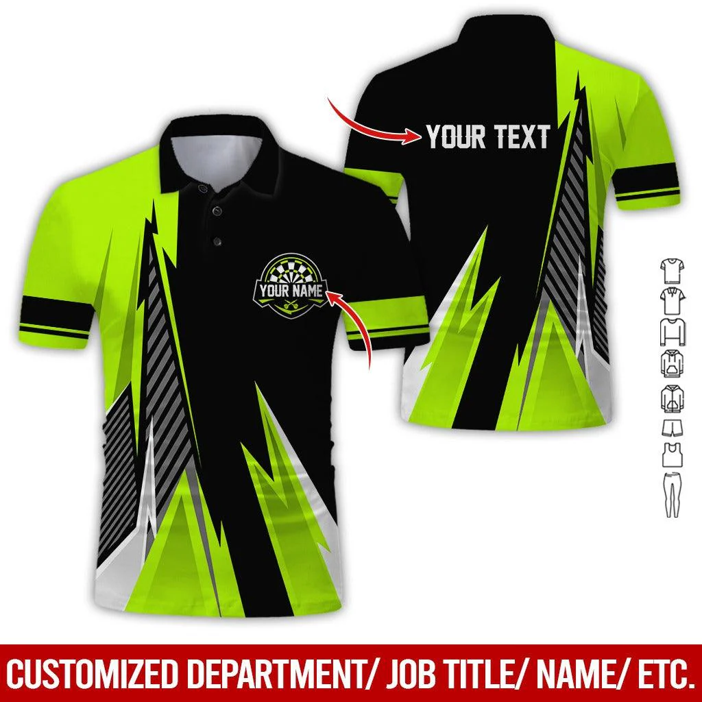 Customized Name & Text Darts Polo Shirt, Personalized Name Darts Polo Shirt For Men - Perfect Gift For Darts Lovers, Darts Players, Darts Team