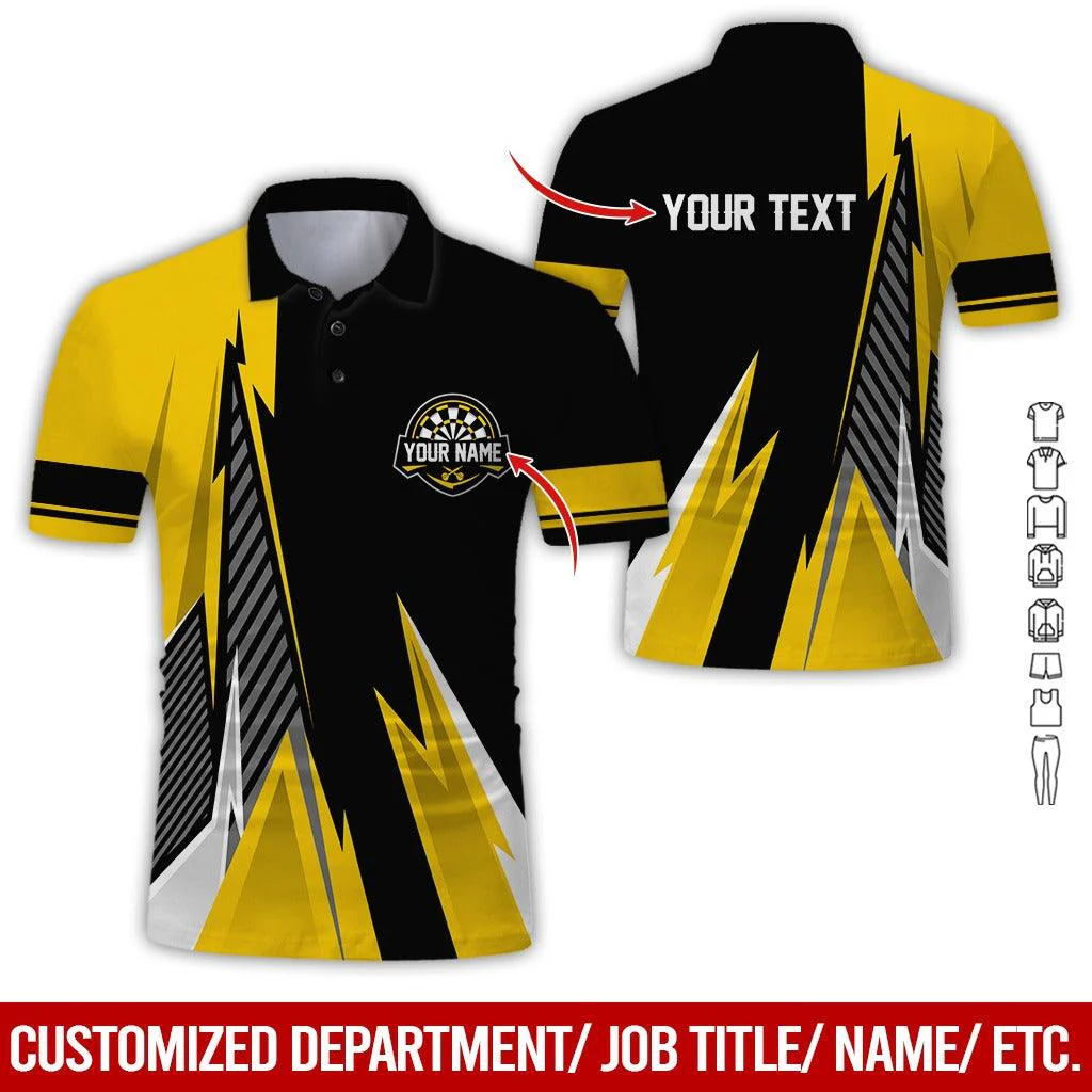 Customized Name & Text Darts Polo Shirt, Personalized Name Darts Polo Shirt For Men - Perfect Gift For Darts Lovers, Darts Players, Darts Team - Image 12