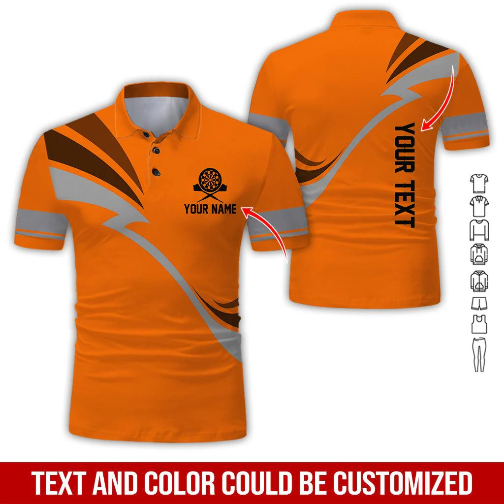 Customized Name & Text Darts Polo Shirt, Personalized Name Darts Team Uniforms Polo Shirt For Men - Perfect Gift For Darts Lovers, Darts Players - Image 7