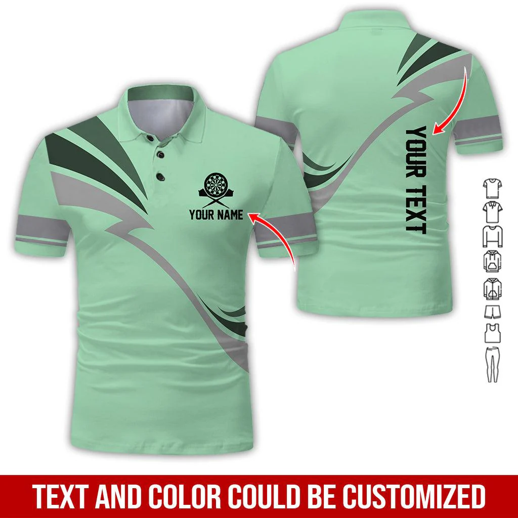 Customized Name & Text Darts Polo Shirt, Personalized Name Darts Team Uniforms Polo Shirt For Men - Perfect Gift For Darts Lovers, Darts Players - Image 9