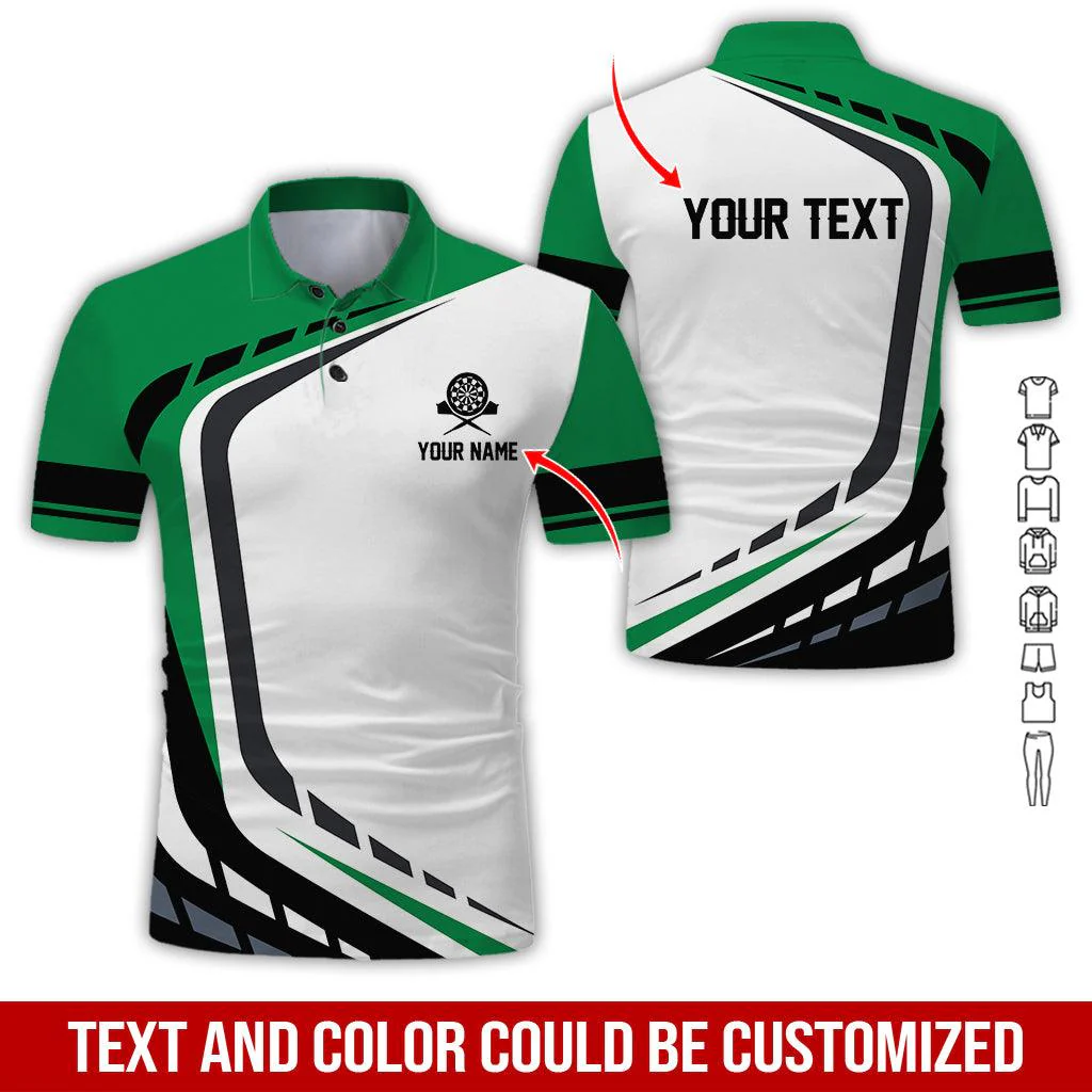 Customized Name & Text Darts Polo Shirt, Personalized Name Darts Uniforms Polo Shirt For Men - Perfect Gift For Darts Lovers, Darts Team Players - Image 5