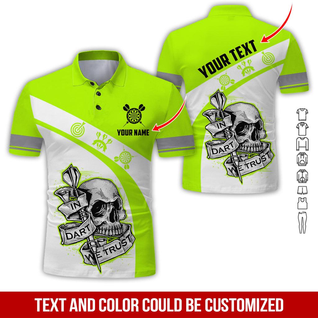 Customized Name & Text Darts Polo Shirt, Personalized Name In Dart We Trust Uniforms Polo Shirt For Men - Perfect Gift For Darts Lovers, Darts Players - Image 6