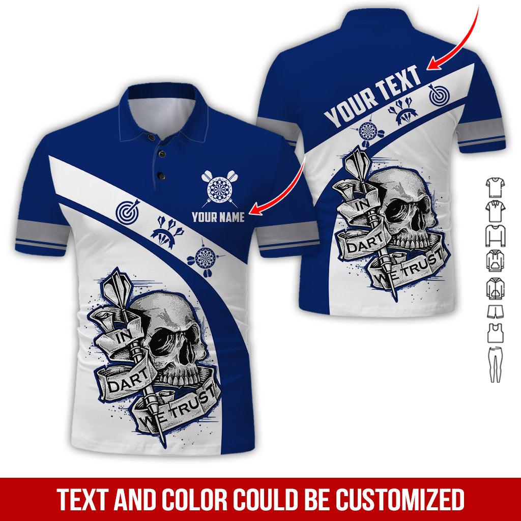 Customized Name & Text Darts Polo Shirt, Personalized Name In Dart We Trust Uniforms Polo Shirt For Men - Perfect Gift For Darts Lovers, Darts Players - Image 7