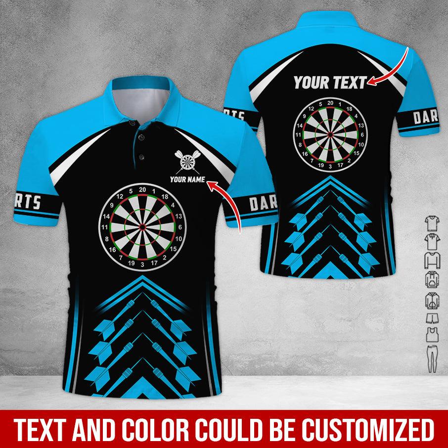 Customized Name & Text Darts Polo Shirts, Personalized Name Darts Team Uniforms Polo Shirt For Men & Women - Gift For Darts Lovers, Darts Players