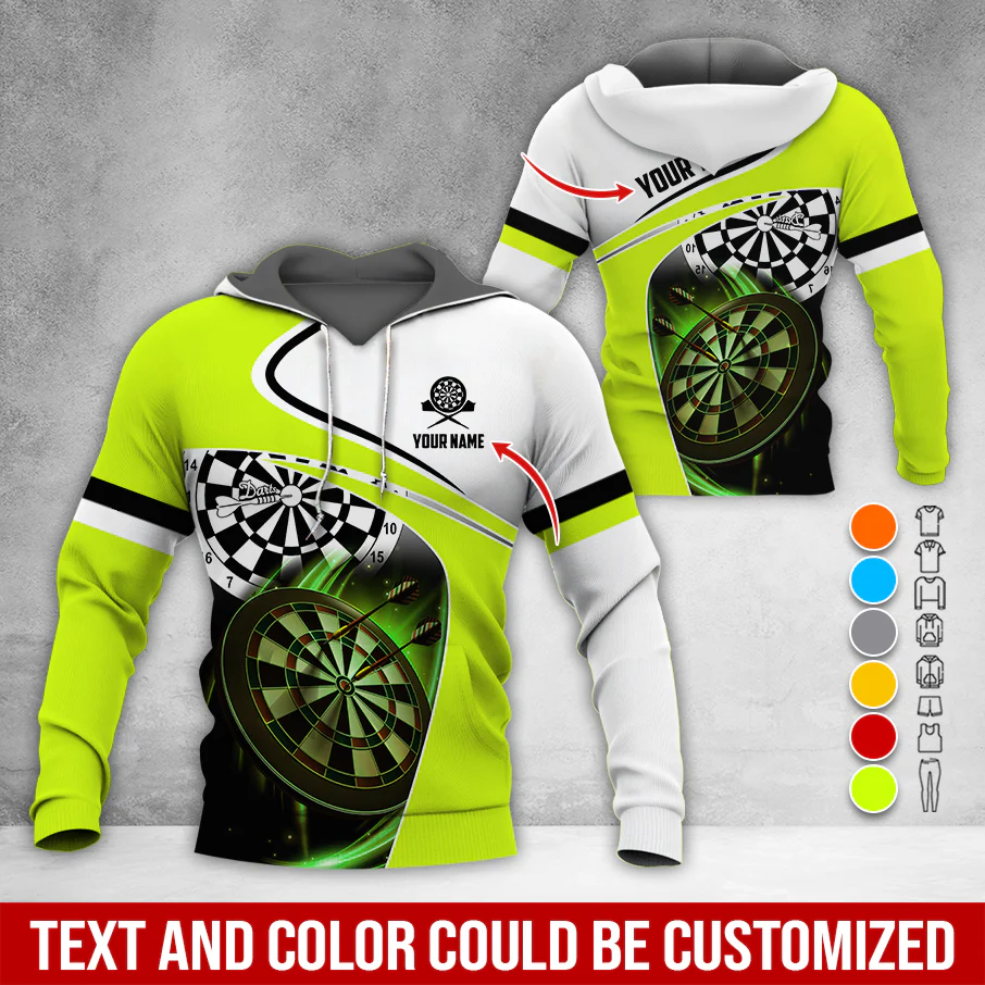Customized Name & Text Darts Premium Hoodie, Custom Colorful Darts Hoodie For Men & Women, Perfect Gift For Darts Lovers, Darts Player - Image 5