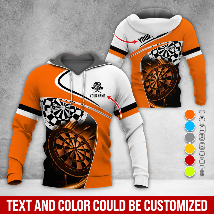 Customized Name & Text Darts Premium Hoodie, Custom Colorful Darts Hoodie For Men & Women, Perfect Gift For Darts Lovers, Darts Player - Image 6